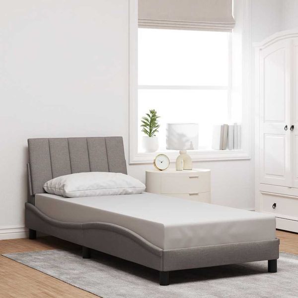 vidaXL Rám postele bez matraca Hanko Taupe 90x200 cm Látka