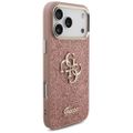 Guess Fixed Glitter Big 4G Metal Frame puzdro na iPhone 17 Pro Max ružová