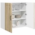vidaXL Dvierka na umývačku Kalmar Sonoma dub 80 x 31 x 80 cm