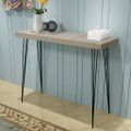 vidaXL Prístavný stolík, 90x30x71,5 cm, šedý