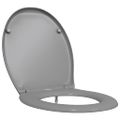 vidaXL WC sedadlo Sivá 47 x 37 x 4 cm Duroplast