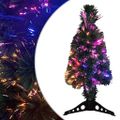 vidaXL Úzky umelý vianočný stromček+stojan a LED 64 cm, optické vlákno