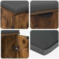 vidaXL Predsieňová lavica s vankúšom Údený Dub 60 x 38 x 46 cm