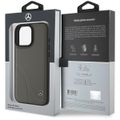 Puzdro Mercedes pre iPhone 16 Pro Max 6,9" MEHCP16X23RBCSB Hardcase MB Curved Stitches Kožená hnedá