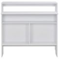 vidaXL Barový stôl s 2 vrchnými doskami biely 130x40x120 cm