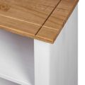 vidaXL Knižnica, biela 80x35x110 cm, borovicový masív Panama Range
