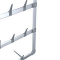 vidaXL Závesný stojan na topánky strieborný 66x13x139 cm