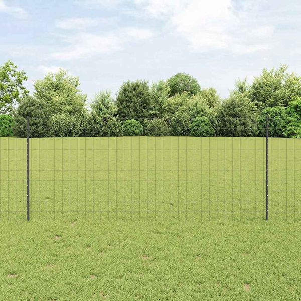 vidaXL Zvarený drôtený plot 10 x 1 m (Š x V) PVC potiahnutá oceľ Sivá