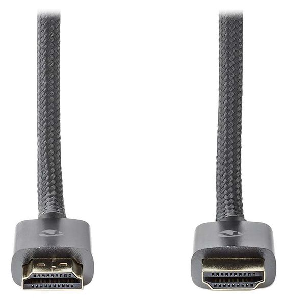 NEDIS PROFIGOLD Ultra High Speed HDMI 2.1 kabel/ 8K@60H/ zlacené konektory HDMI-HDMI/ bavlna/ antracit/ BOX/ 3m Kabel, HDMI, Ultra High Speed, 8K pri 60hz, 4K pri 120Hz, 3D, eARC, HDR, HDCP, HDMI-CEC, 48Gb/s, zlacené konektory, šedý, 3m