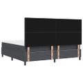 vidaXL Posteľ s pružinovým rámom Tmavo šedá a biela 200 x 200 cm