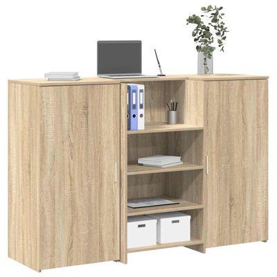 vidaXL Recepčný stôl dub sonoma 155x50x103,5 cm kompozitné drevo
