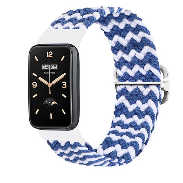 Baridovaný remienok mi band 7 pro/ M7 pro (7) modrý a biely