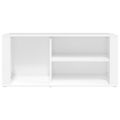 vidaXL Botník biely 100x35x45 cm spracované drevo