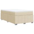 vidaXL Boxspring posteľ s matracom krémová 120x190 cm látka