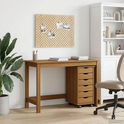 vidaXL Stolový a kolekčný set MOSS 2 pcs Medová Hnedá