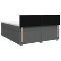 vidaXL Posteľ boxspring s matracom Tmavosivá 140 x 200 cm Látka