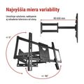 Konzolový nástenný TV držiak 32–98" (81–249 cm)