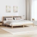vidaXL Rám postele Sivohnedá 200 x 200 cm Masívne borovicové drevo