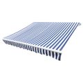 vidaXL Náhradná látka na markízu, modro-biela, 350x250 cm, polyester
