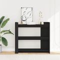 vidaXL Konzolový stolík čierny 100x35x90 cm kompozitné drevo