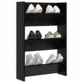 vidaXL Skriňa na topánky 60 x 18 x 90 cm Kompozitné drevo Čierny dub