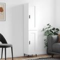 vidaXL Vysoká skrinka biela 34,5x34x180 cm spracované drevo