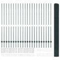 vidaXL Zvarené pletivo s podperami 50 x 1,5 m PVC potiahnutá oceľ