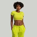 Dámske tričko Essential CropTop Chartreuse - STRIX, veľkosť M, veľkosť oblečenia M