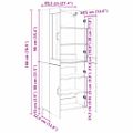 vidaXL Highboard 2 ks Remeselný dub 69,5 x 34 x 180 cm