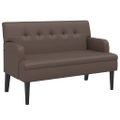 vidaXL Lavička s operadlom hnedá 112x65,5x75 cm umelá koža