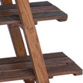 vidaXL Skladací regál Hnedá 79.5 x 35 x 112 cm Masívne obnovené drevo