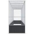 vidaXL Voliéra s nadstavcom strieborná 626,5x107x212 cm oceľ