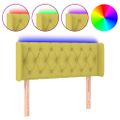 vidaXL Čelo postele s LED zelené 103x16x78/88 cm látka