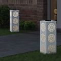 vidaXL Solárne LED svetlo na chodník 2 ks Teplá biela 18 x 18 x 50 cm