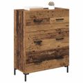 vidaXL Servírovacia skriňa Staré drevo 69,5 x 34 x 90 cm