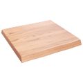 vidaXL Stolová doska svetlohnedá 60x60x(2-6)cm ošetrený masív hrany