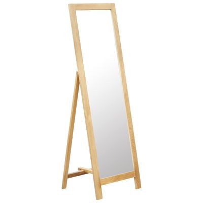 vidaXL Voľne stojace zrkadlo 48x46,5x150 cm masívne dubové drevo
