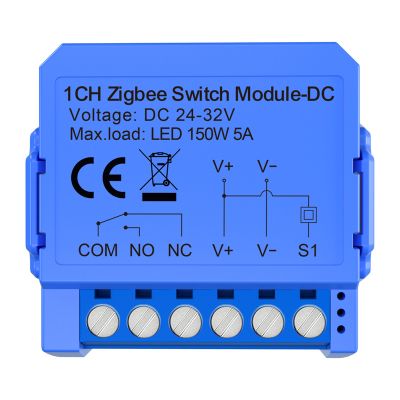 Avatto ZWSM16-DC32V-1 – 1-kanálový spínací modul ZigBee s bezpotenciálovým kontaktom