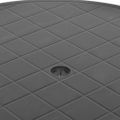 vidaXL Záhradný stôl, antracitový 89 cm, plast