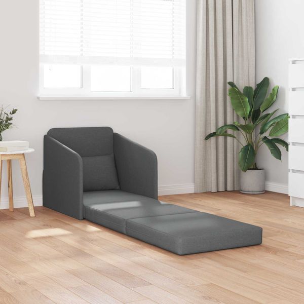 vidaXL Rozkladacia posteľ Tmavo šedá 65 x 80 x 83 cm látka