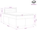 vidaXL Posteľ boxspring s matracom Modrá 120 x 190 cm Látka