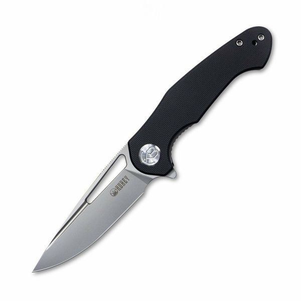 Kubey KU210E Dugu elegantný vreckový nôž 7,4 cm, Bead Blasted, čierna, G10