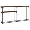 vidaXL Konzolový stolík dymový dub 145x22,5x75 cm kompozitné drevo
