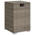 vidaXL Stolík na zakrytie propánovej fľaše sivý 40x40x60 cm polyratan