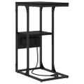 vidaXL Nočný stolík Čierny dub 41,5 x 26 x 60,5 cm Kompozitné drevo