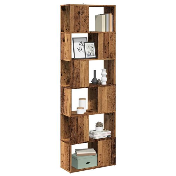 vidaXL Skriňa na knihy/Izbový prepážka Old Wood 60x24x186 cm