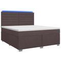 vidaXL Posteľ boxspring s matracom Tmavohnedá 140 x 190 cm Látka