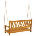 vidaXL Hojdačka do záhrady 2 -Seater 110 x 56 x 58 cm Prírodná