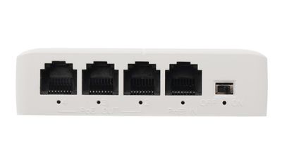 Switch PoE a Extender PULSAR 1xPoE IN 3xPoE OUT, na DIN lištu