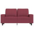 vidaXL 2-miestna pohovka vínovo-červená 120 cm látka